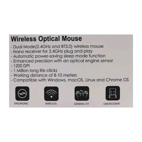 Media Tech MT-BT35 Bluetooth Mouse - Black