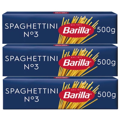 Barilla Spaghettini no.3 500g Pack of 3