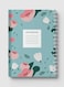 Lowha Spiral Notebook With 60 Sheets And Hard Paper Covers With Floral Green Design, For Jotting Notes And Reminders, For Work, University, School