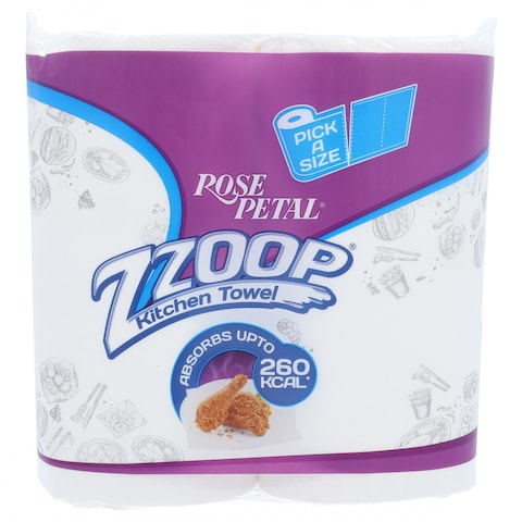 Rose Petal Zzoop Kitchen Towel Roll (Pack of 2)