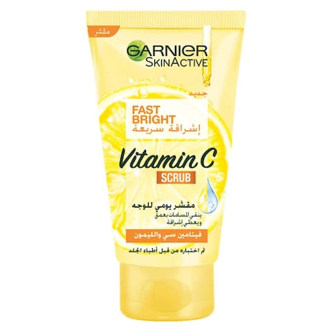 Garnier Fast Bright Daily Scrub with Vitamin C - 150 Ml