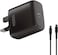 Green Lion Type C Port Wall Charger 20W UK With PVC Type C To Type C Cable 1.2M Black, Gn20UKccbk
