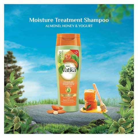Vatika Naturals Moisture Treatment Shampoo For Frizzy Hair With Almond And Honey - 360ml