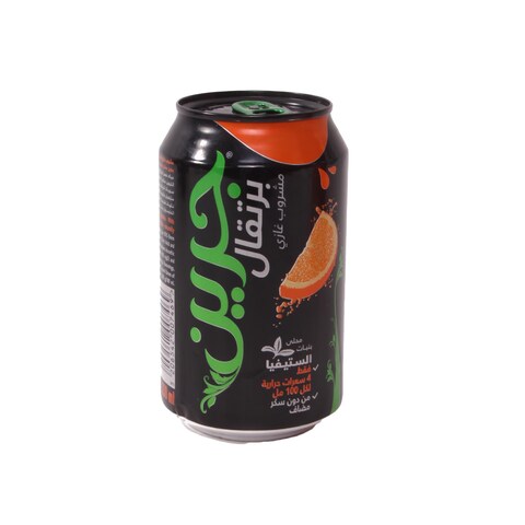 Green Orange Carbonated Drink Can 330ml