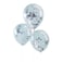 5 Pack 12" Silver Confetti Balloons