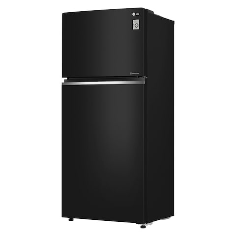 LG Double Door Top Freezer GN-C782SGGL Black Glass 506L