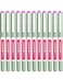 12-Piece Eye Fine Roller Pen 0.7mm Tip Pink Ink