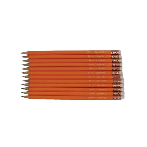 Penguin HB2 Pencils With Eraser - 12 Pencils 