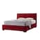 In House Lombardia Velvet Bed Frame - King - 200x200 cm - Burgundy