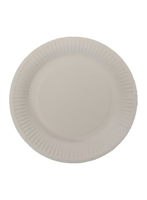 Marrkhor 25-Piece Disposable Plate White 10Inch