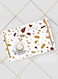 Lowha Decorative Acrylic Serving Tray With Gold Metal Handles And Terrazzo Design 20x30 cm