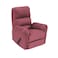 In House Velvet Rocking &amp; Rotating Recliner Chair - Dark Pink - AB09