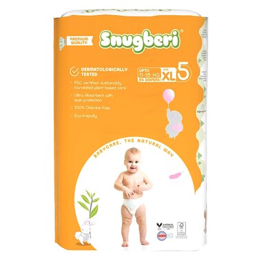 Snugberi Diapers Pants Extra Large Size 5 Up to 11-18kg 54 Diapers