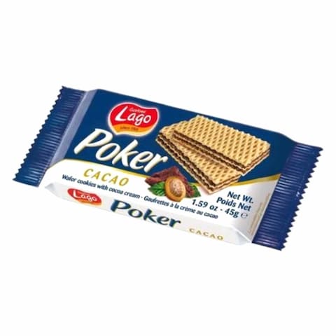 Gastone Lago Poker Cacao Wafer 45g