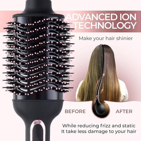 Hot Air Styler One-Step, Hair Styler Hair Dryer &amp; Styler Volumizer Straightener &amp; Curler Fast Heating For All Hair Types