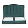 In House Shumt Velvet Bed Frame - King - 200x200 cm - Turquoise