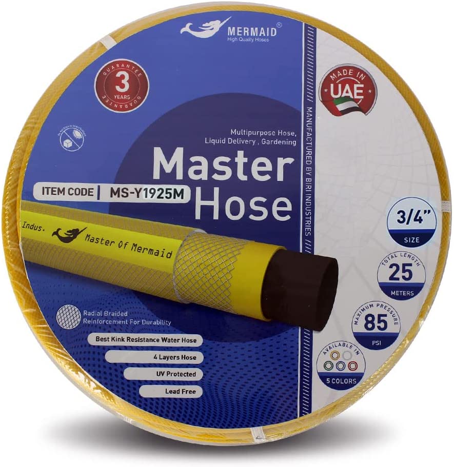 Garden Water Hose Reinforced 3/4 Inch 25 Meters - Yellow