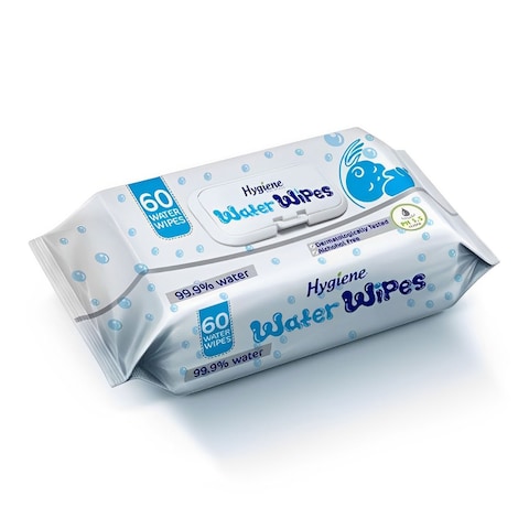 Hygiene Water Wipes - 60 Wipes