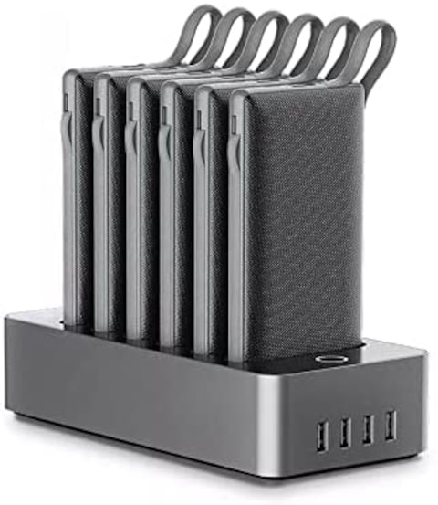 WST 10000 mAh 6 In 1 Multiple Power bank Docking Station Black