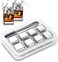 Stainless Steel Ice Cubes, Metal Whiskey Stones, Chilling Stones with Tongs &amp; Tray for Wine Beer, Gift Men Father