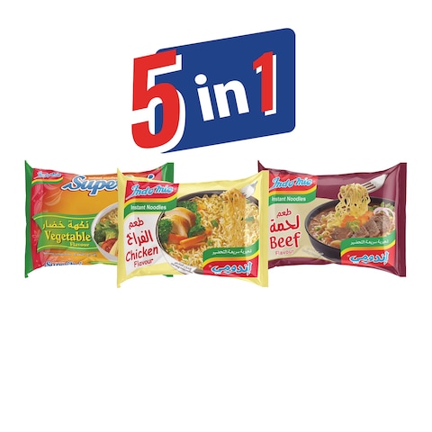 Indomie Different Flavours Noodles - 70 grams - 5 Pieces
