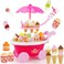 Samdone Playset Toy Candy Ice Cream Car Toys Pretend Play Set Toy Pink Fun Toys 39 Pieces For Girls Gift