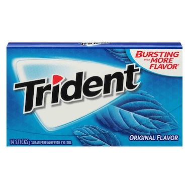 Trident Original Sugar Free Sticks Chewing Gum With Xylitol 14 Sticks 35g