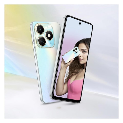 Techno Spark 20 KJ5 4GB RAM 128GB ROM 4G Dual SIM Smartphone 6.6 Inch Cyber White