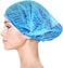 Lavish Disposable Bouffant Hair Net Kitchen Bathroom Cafeteria Restaurant Elastic Cap, Blue, 100Pc