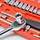 46 Pcs Heavy Duty Standard Edition Hand Tools Portable Auto Car Repair Kit Socket Wrench Set With Plastic Box