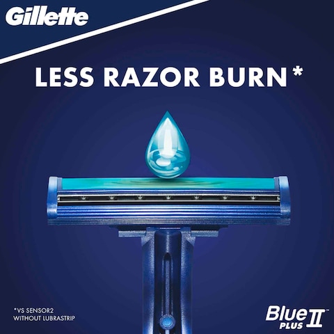 Gillette Razor Blue 2 Blades Plus Disposable 10 Pieces