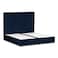 In House Alkmar Velvet Bed Frame - Single - 200x100 cm - Dark Blue