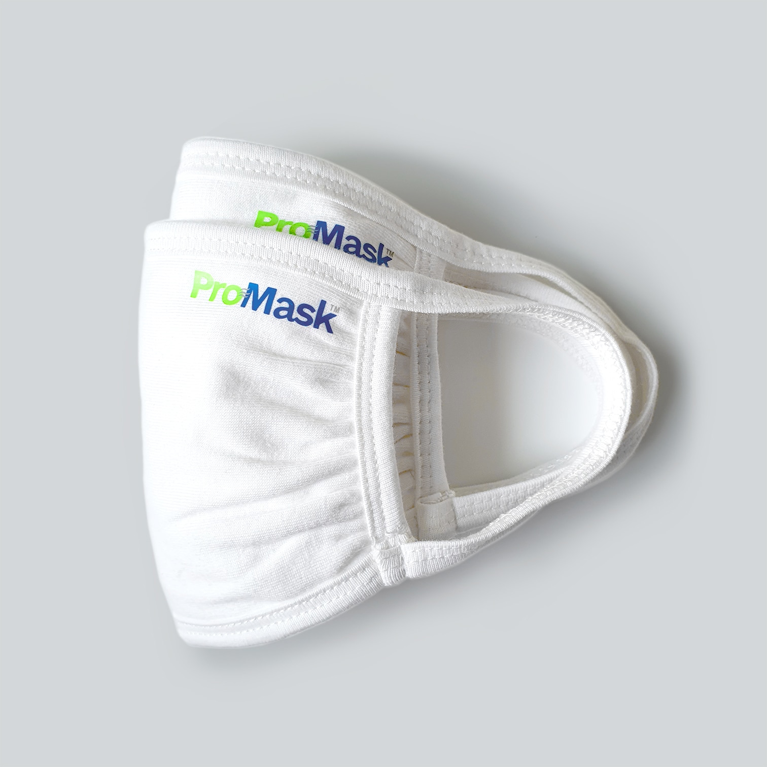 Buy ProMask Set of 2 3-Ply Reusable Antimicrobial Fabric Mask White ...