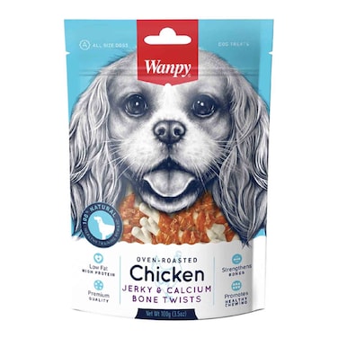 Wanpy Chicken Calcium Bone Twists 100g