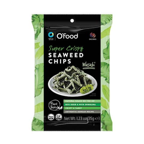 Cjo Food Super Crispy Seaweed Chips Wasabi 35gr