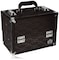 Caboodles Make Me Over 4 Tray Train Case, Cosmetic Storage Case And Organizer, Black Lace, 3.5 Lb