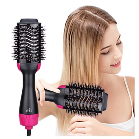 3 in One Rechargeable Automatic Hair brush Black/Pink