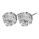 Caflon Fashion Sense White Stainless White Cubic Zirconia Earring, 8mm
