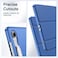 Case For Samsung Galaxy Tab S9 FE 10.9-Inch, Slim Translucent Back Tri-Fold Stand Protective Tablet Cover, Support S Pen Charging, Auto Wake/Sleep (Blue)