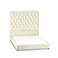 In House Madrid Velvet Bed Frame - Queen - 200x150 cm - Ivory