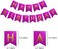 Party Time Fuhsia Pink Glitter Birthday Banner, Happy Birthday Flag Banner, Pre-strung Sparkling Silver Letter Party Bunting For Birthday Party Decoration - Party Supplies