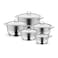 Aboud Stainless Steel Cookware Set - 10 Pieces - Silver