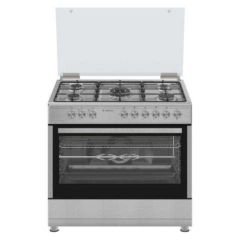 Ariston 5-Burners Cooker AM9GM1KMX/ME Silver 90x60cm