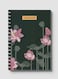 Lowha Spiral Notebook With 60 Sheets And Hard Paper Covers With Flowers Design, For Jotting Notes And Reminders, For Work, University, School
