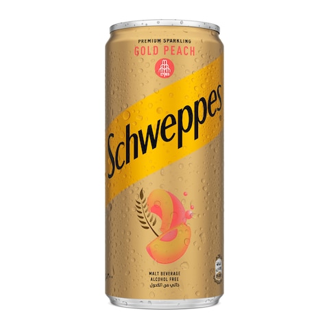 Schweppes Gold Non-Alcoholic Malt Beverage Peach - 300 ml