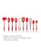 Generic - 10-Piece Silicone Kitchen Utensil Set Red Tong (10.6X1.6), Slotted Spoon (10.8X2.4), Slotted Turner (11.4X2.8), Pasta Fork (11.2X2.2), (Whisk 9.8X2.4)