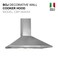 BOJ 60cm Decorative Wall Mounted Cooker Hood CBP 60AXA, Stainless Steel Body, Mechanical Control With Push Buttons, 3 Speeds LED Lighting, Made In Italy - 1 Year Manufacturer Warranty