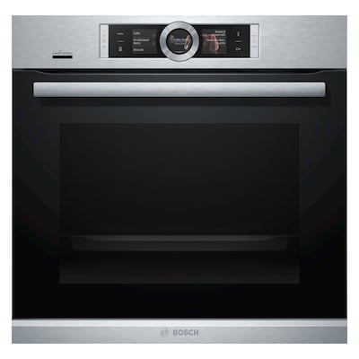 Bosch Series 8 Built-In Oven 60 X 60 Cm, TFT Touch Display, Pyrolytic Self-Cleaning, Stainless Steel, HBG6764S6M, 1 Year Manufacturing Warranty