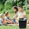 Generic-Car Trash Can Automotive Garbage Can with Lid Foldable Vehicle Trash Bin Container with Storage Pockets Waterproof &amp; Leakproof Black