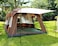 Toby&rsquo;s New 4-6 person double layer outdoor camping tent two bedrooms and a living room family cabin (Brown)